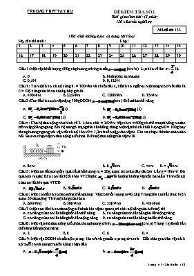 Đề kiểm tra số 1 Vật lí lớp 12 - Mã đề 132 - Trường THPT Tây Hồ